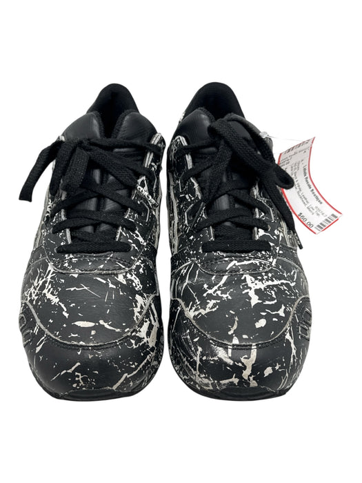 Asics Shoe Size 8.5 AS IS Black & White Leather Low Top Lace Up Sneaker Shoes Black & White / 8.5