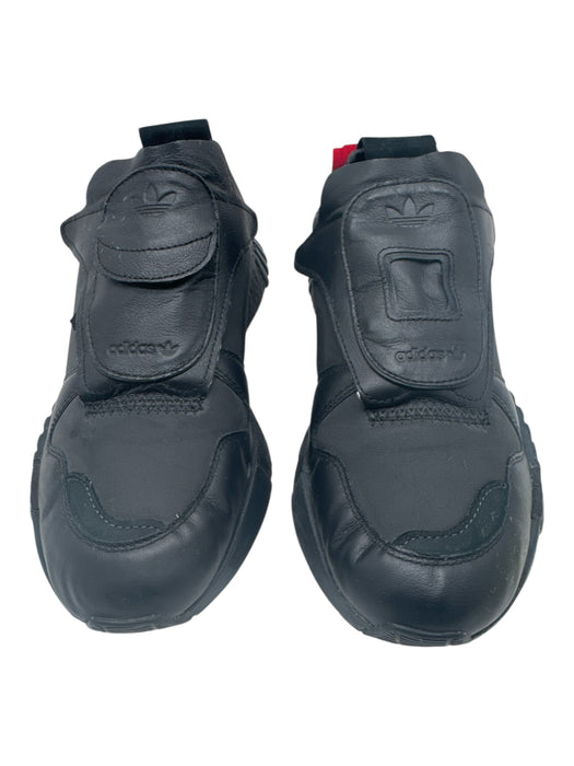 Adidas Shoe Size 8.5 AS IS Black Leather Low Top Lace Up Sneaker Men's Shoes Black / 8.5