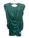 ASTR Size S Emerald Green Polyester Long Sleeve Puff Shoulder Open Back Dress Emerald Green / S