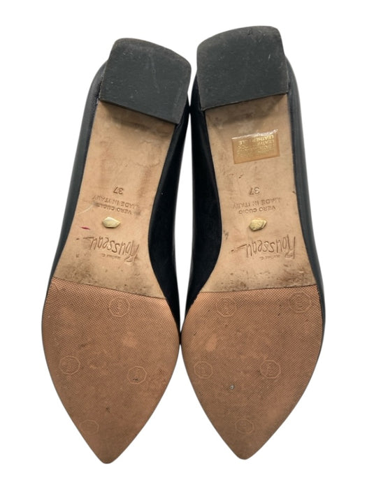 Jerome C. Rousseau Shoe Size 37 Black & White Leather & Beaded Sandals Black & White / 37