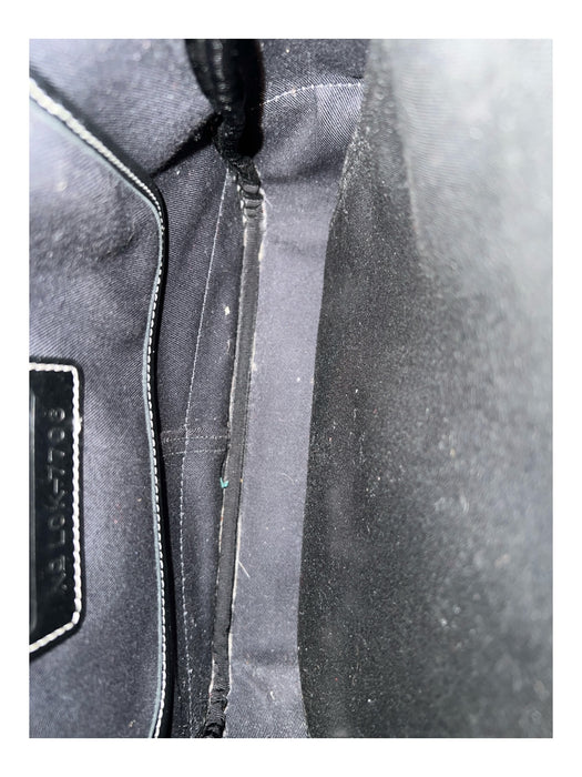 Coach Black Fabric & Leather Two Handle Center Pocket Zip closure Tote Bag Black / S