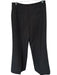 Milly Size 6 Black Polyester Blend Front Pleat Wide Leg Trouser Pants Black / 6