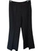 Milly Size 6 Black Polyester Blend Front Pleat Wide Leg Trouser Pants Black / 6