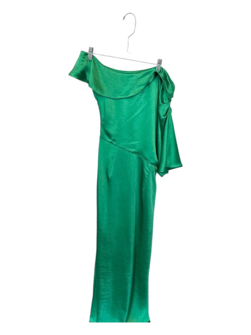 Elliatt Size M Green Asymetric Neckline Side Zip Gown Green / M
