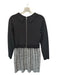 Ted Baker Size 4/L Black & White Viscose Blend Long Sleeve tweed Collar Dress Black & White / 4/L