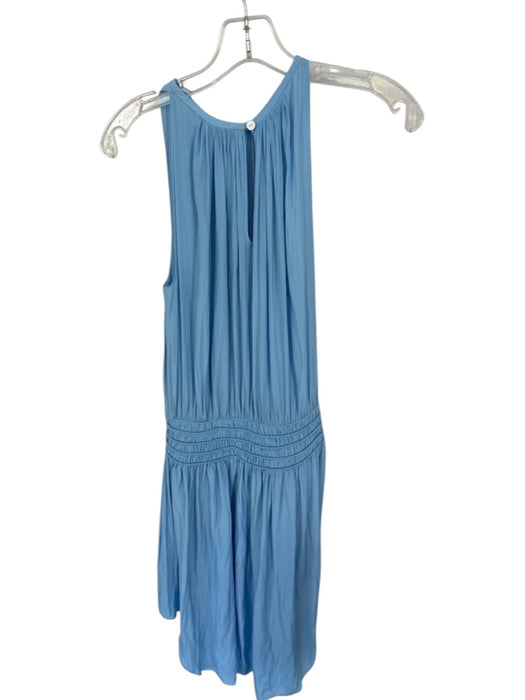 Ramy Brook Size XS Sky Blue Polyester Sleeveless Mini Sinch Waist V Neck Dress Sky Blue / XS