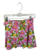 Show Me Your Mumu Size S Pink & Green Cotton Floral Mini Ruffle belt Skirt Pink & Green / S