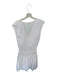 Ramy Brook Size S White Polyester Sleeveless Mini Sinch Waist V Neck Dress White / S