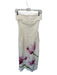 Abercrombie & Fitch Size XS Cream Linen Blend Maxi Strapless Floral Detail Dress Cream / XS