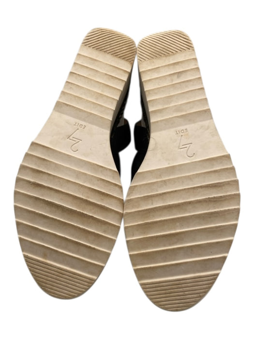 27 EDIT Naturalizer Shoe Size 8.5 Black & Brown Leather open toe Wedge Sandals Black & Brown / 8.5