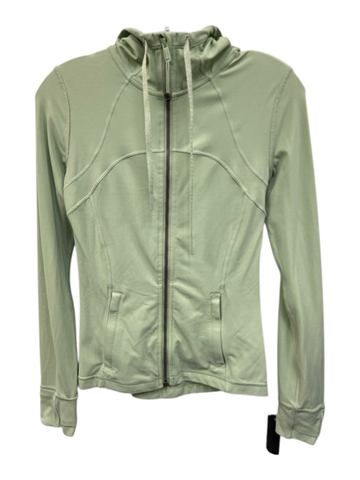 Lululemon Size 4 Pastel Green Nylon Blend Long Sleeve Zip Front Hood Jacket Pastel Green / 4