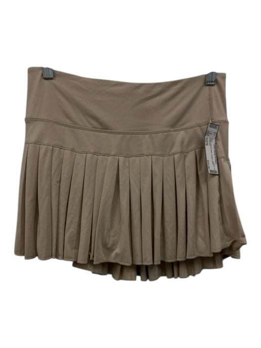 Goldhinge Size Est M Beige Stretch Waist Pleated Skort Skirt Beige / Est M