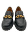 Tory Burch Shoe Size 8.5 Black Leather goldtone hardware Platform loafer Shoes Black / 8.5