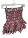 Marant Etoile Size 34 pink floral Cotton Smocked Ruffles High Waist Skirt pink floral / 34