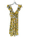 En Saison Size XS Yellow & Green Cotton Flutter Sleeves Lemons Back Zip Dress Yellow & Green / XS