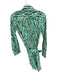 Diane Von Furstenberg Size 0 Green & White Cotton Long Sleeve Branches Dress Green & White / 0