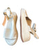 Chocolate BLU Shoe Size 6 Bone Leather Platform Ankle Strap Sandals Bone / 6