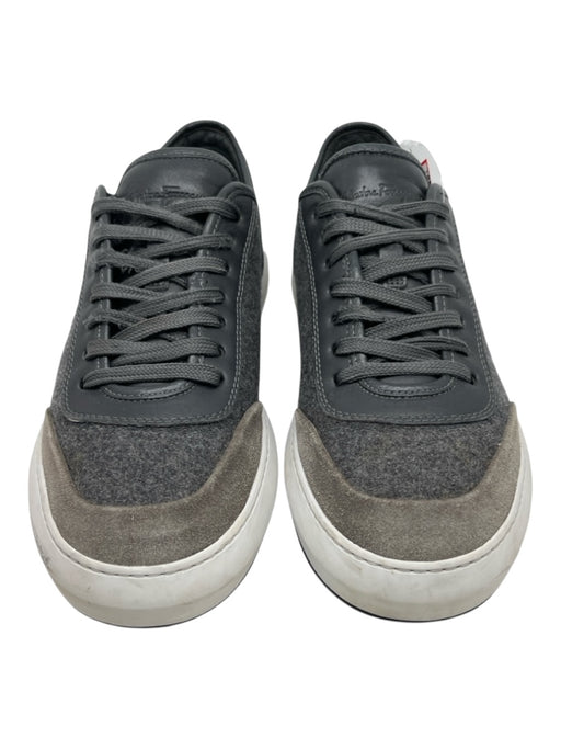 Salvatore Ferragamo Shoe Size 9 AS IS Gray Synthetic Low Top Lace Up Men's Shoes Gray / 9