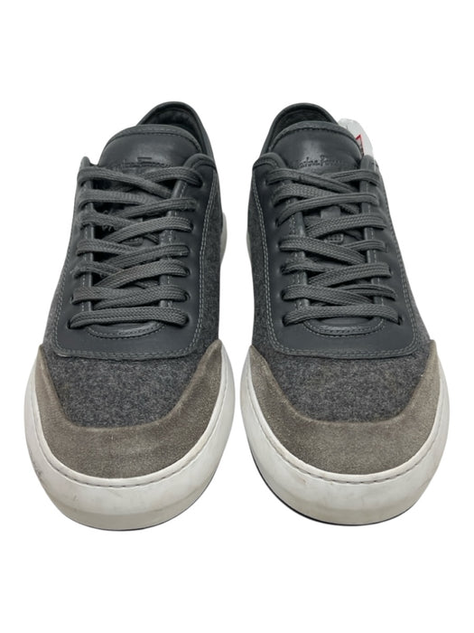 Salvatore Ferragamo Shoe Size 9 AS IS Gray Synthetic Low Top Lace Up Men's Shoes Gray / 9