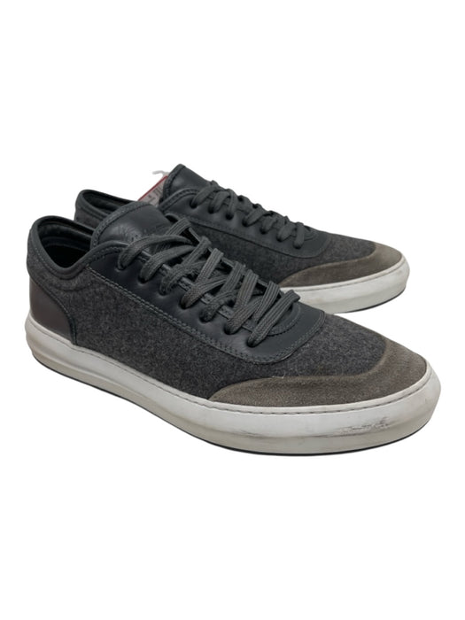 Salvatore Ferragamo Shoe Size 9 AS IS Gray Synthetic Low Top Lace Up Men's Shoes Gray / 9