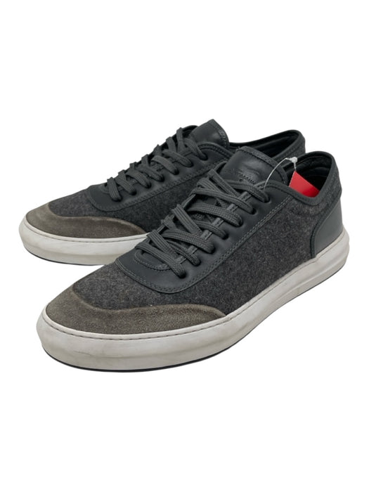 Salvatore Ferragamo Shoe Size 9 AS IS Gray Synthetic Low Top Lace Up Men's Shoes Gray / 9