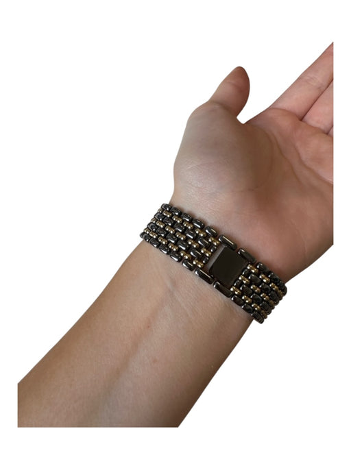 Seiko Gold & Gunmetal Metal Rectangle 2 Tone Watches Gold & Gunmetal