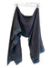 Malini Gray Blue & Teal Wool & Silk Woven Detail Stripe Detail Shawl scarf Gray Blue & Teal / One Size