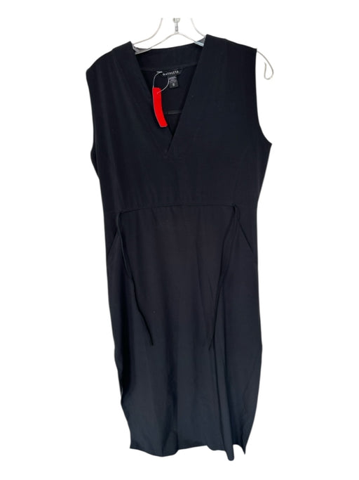Athleta Size XS Black Sleeveless Drawstring Waist Maxi Athletic Dress Black / XS