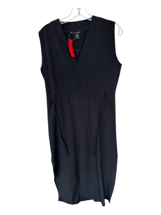 Athleta Size XS Black Sleeveless Drawstring Waist Maxi Athletic Dress Black / XS