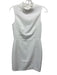 French Connection Size 6 White Polyester Blend Mock Neck Sleeveless Sheath Dress White / 6