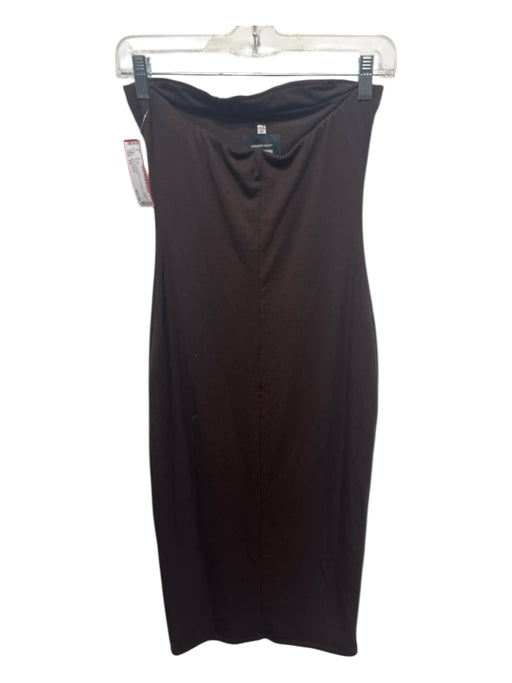 Reformation Size XS Brown Tencel Blend Strapless Elastic Midi Dress Brown / XS