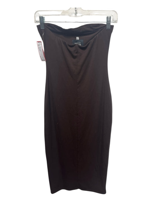 Reformation Size XS Brown Tencel Blend Strapless Elastic Midi Dress Brown / XS