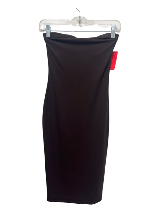 Reformation Size XS Brown Tencel Blend Strapless Elastic Midi Dress Brown / XS