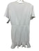 Sandro Size S / 36 White Polyester Side Ruching Surplice flounce sleeve Dress White / S / 36