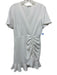 Sandro Size S / 36 White Polyester Side Ruching Surplice flounce sleeve Dress White / S / 36