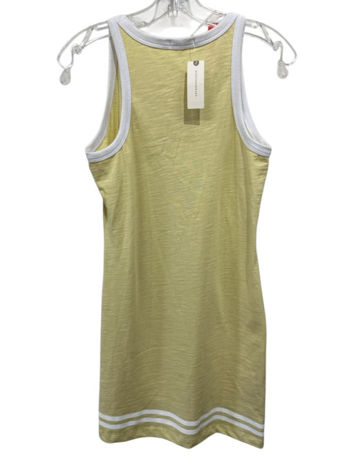 Sundry Size XS Yellow & Cream Cotton Varsity Stripe Racerback Tennis Dress Yellow & Cream / XS