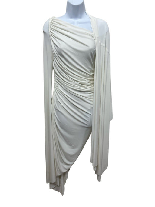 Norma kamali Size S / 36 White Polyester Blend Ruched One Shoulder Dress White / S / 36