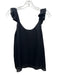 Cami NYC Size XS Black Silk flounce Scoop Neck Sleeveless Top Black / XS
