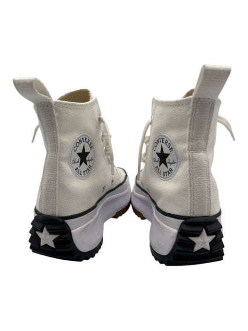 Converse Shoe Size 6 Off White & Black Canvas Lace Up Platform Sneakers Off White & Black / 6
