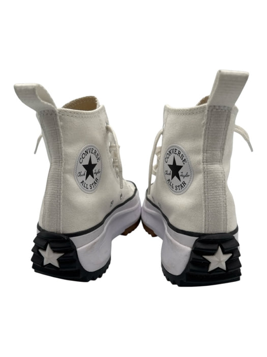 Converse Shoe Size 6 Off White & Black Canvas Lace Up Platform Sneakers Off White & Black / 6
