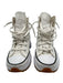 Converse Shoe Size 6 Off White & Black Canvas Lace Up Platform Sneakers Off White & Black / 6