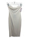 Reformation Size XS Cream White Tencel Blend Strapless Elastic Midi Dress Cream White / XS