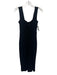 Reformation Size XS Black Tencel Blend Ribbed Knit Side Slit Thick Strap Dress Black / XS