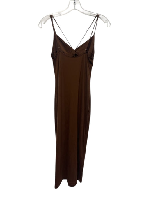 Reformation Size XS Brown Strappy V Neck Midi Dress Brown / XS