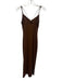 Reformation Size XS Brown Strappy V Neck Midi Dress Brown / XS