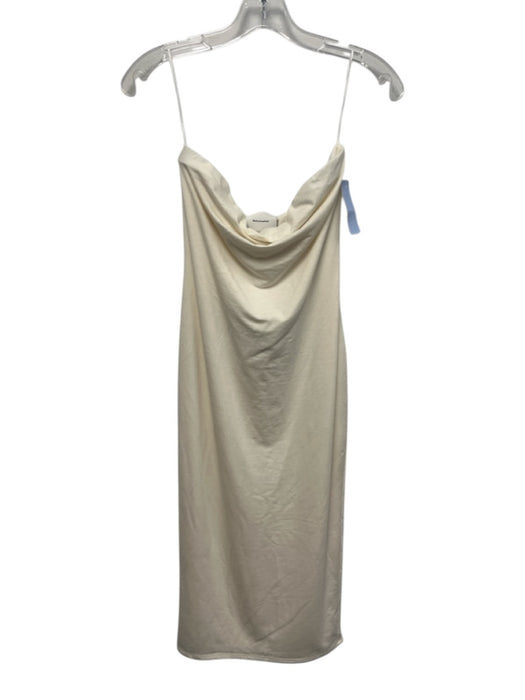 Reformation Size S Cream Tencel Blend Tube Midi Dress Cream / S