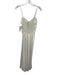 Flora Nikrooz Size S Ivory White Polyester Mesh Floral Lace Slip Midi Dress Ivory White / S