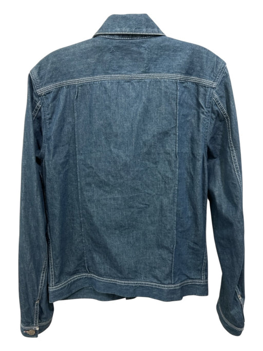 Diesel Size M Blue Cotton Solid Button closure Trucker Men's Jacket Blue / M