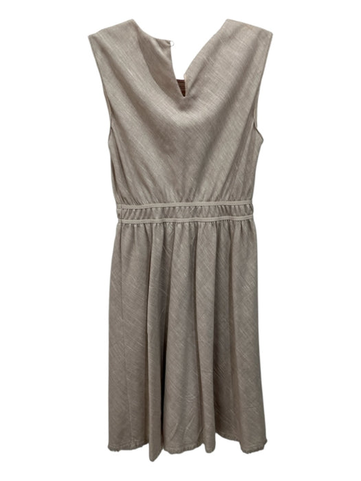 Louis Vuitton Size 36 Taupe Beige Wool & Silk Blend Sleeveless Heathered Dress Taupe Beige / 36