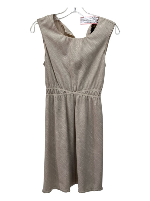 Louis Vuitton Size 36 Taupe Beige Wool & Silk Blend Sleeveless Heathered Dress Taupe Beige / 36